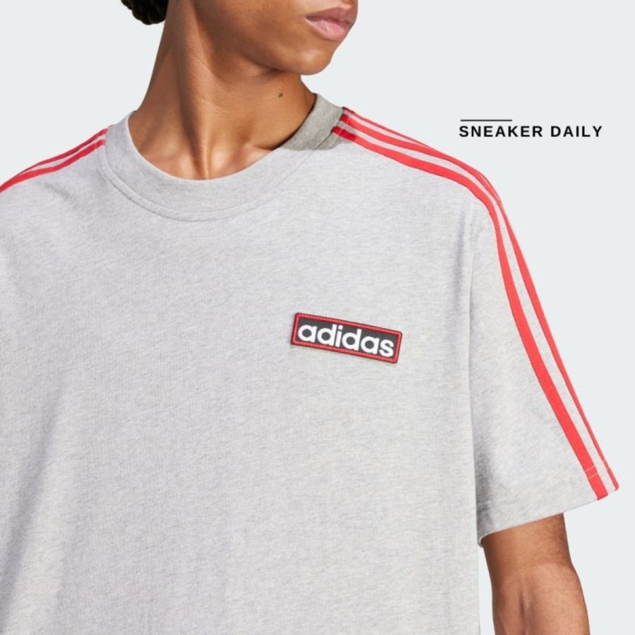 áo adidas adicolor adibreak tee - medium grey heather ir7995