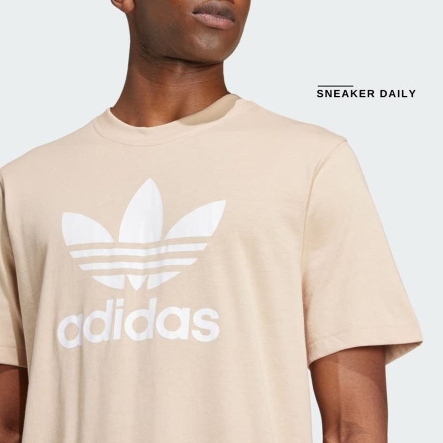 áo adidas adicolor trefoil tee - magic beige iz2351