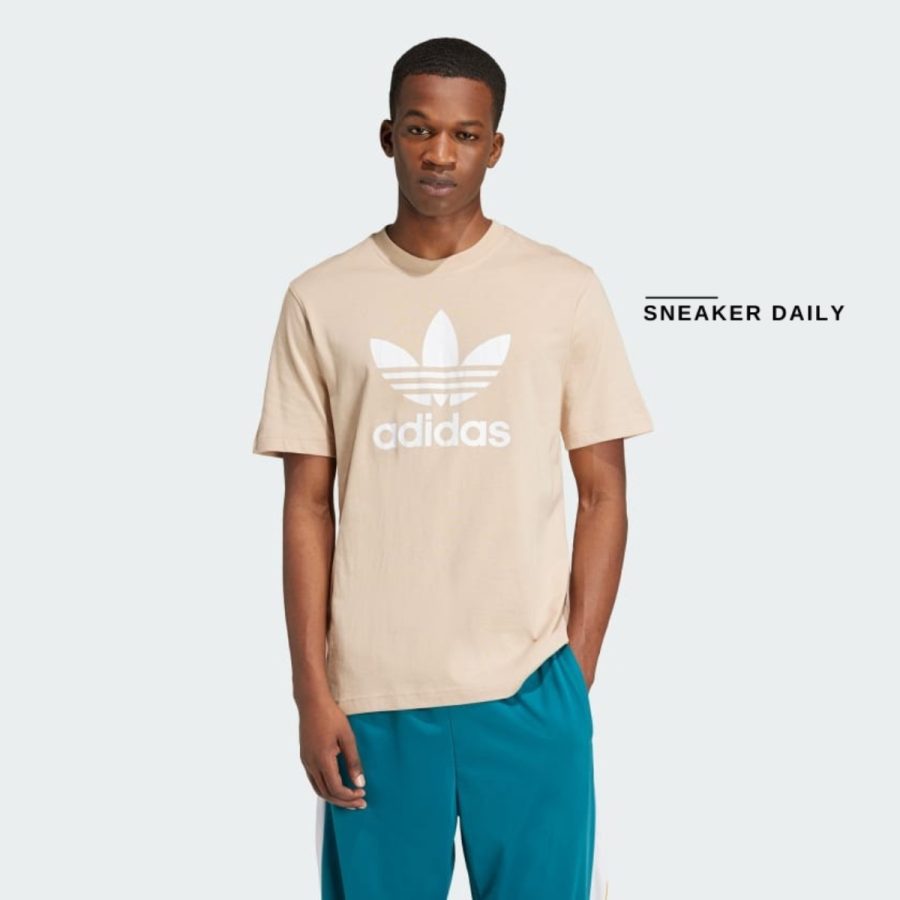 áo adidas adicolor trefoil tee - magic beige iz2351