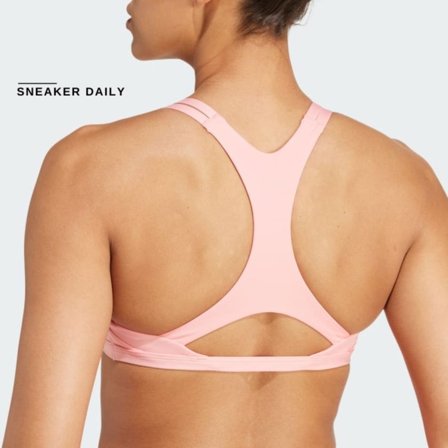 áo adidas aeroimpact luxe training light-support bra - semi pink spark je3915