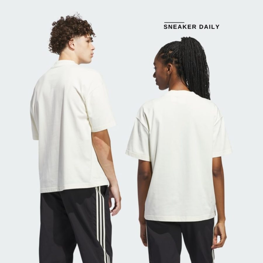 áo adidas basketball classic tee (gender neutral) - ivory ir6383