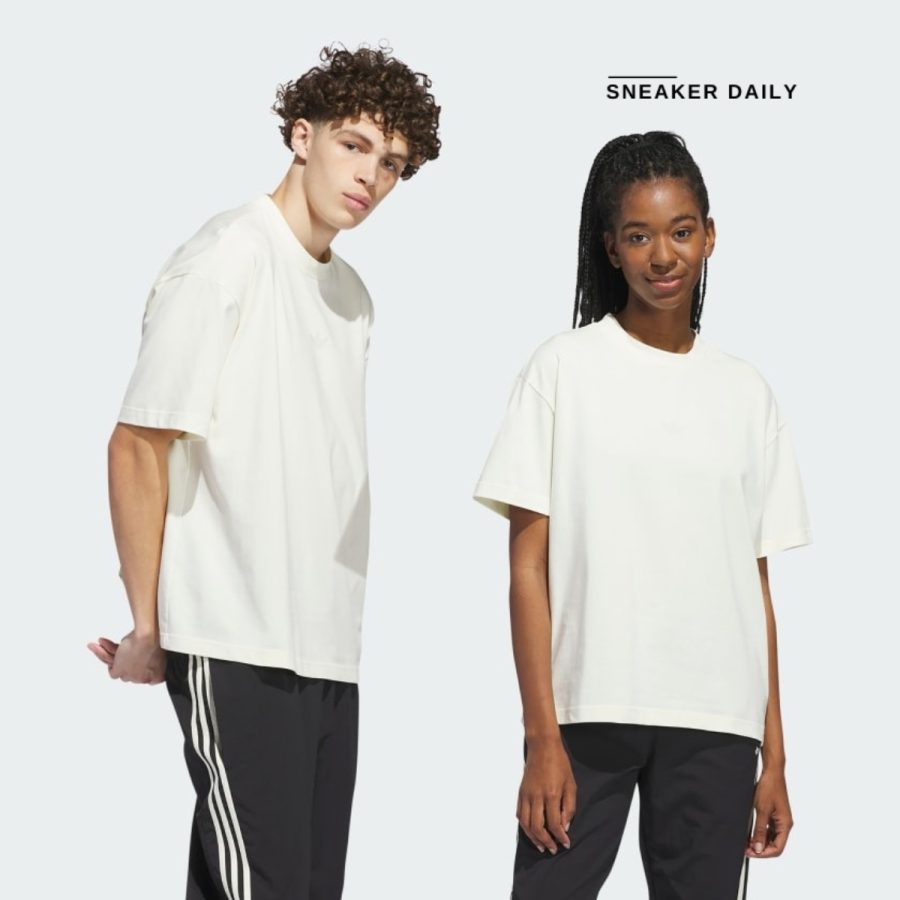 áo adidas basketball classic tee (gender neutral) - ivory ir6383