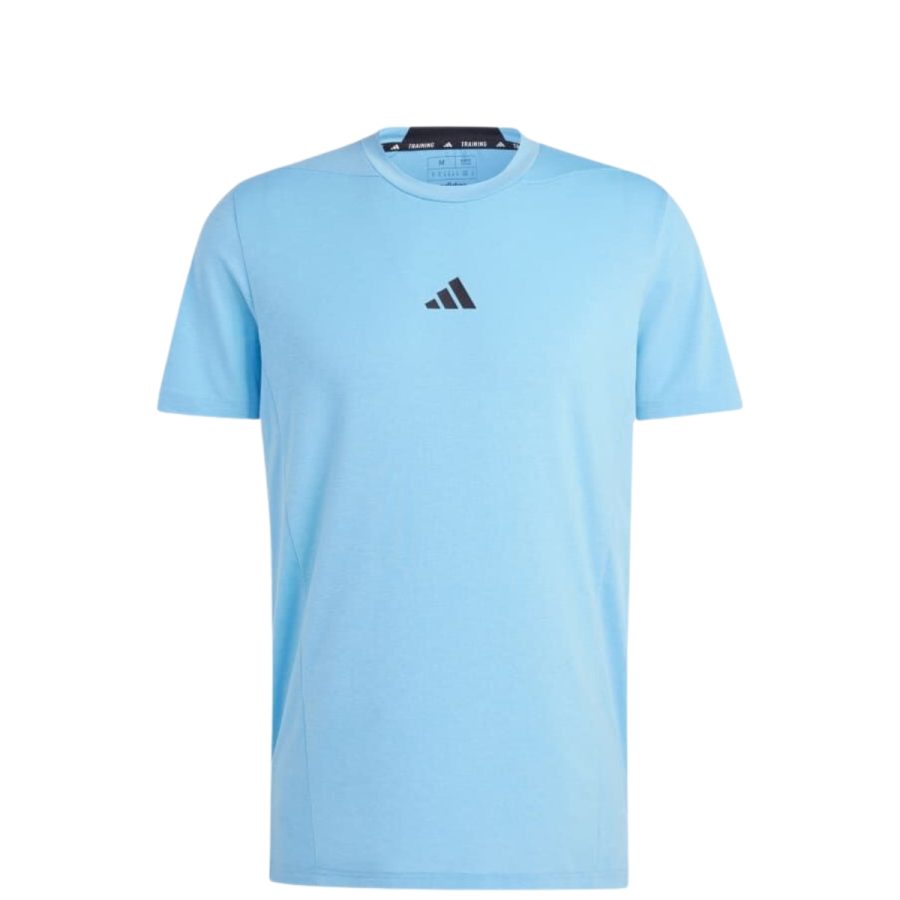 áo adidas designed for training workout tee blue is3830