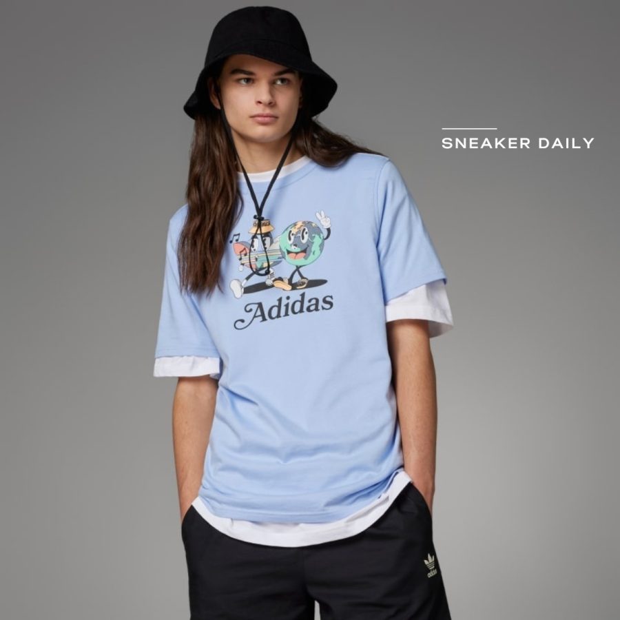 áo adidas enjoy summer graphic tee - blue dawn it8187