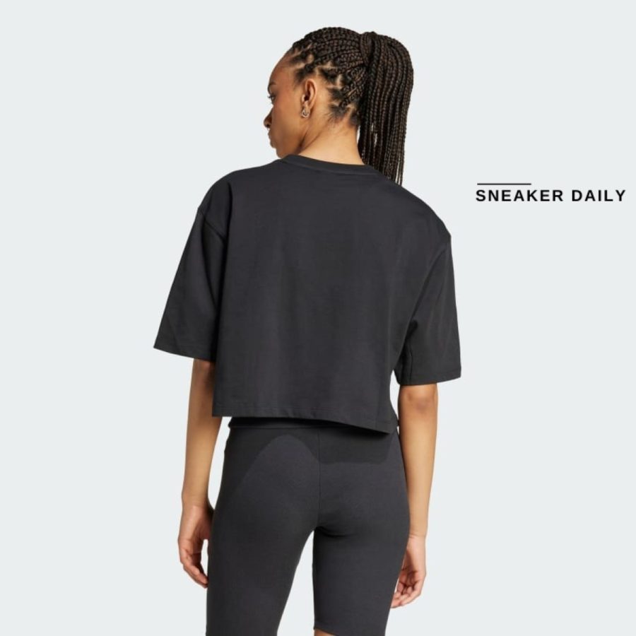 áo adidas essentials crop tee - black iw5706