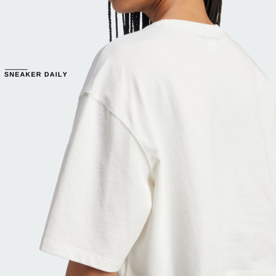 áo adidas essentials crop tee - cloud white iy7331