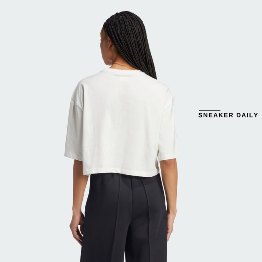áo adidas essentials crop tee - cloud white iy7331