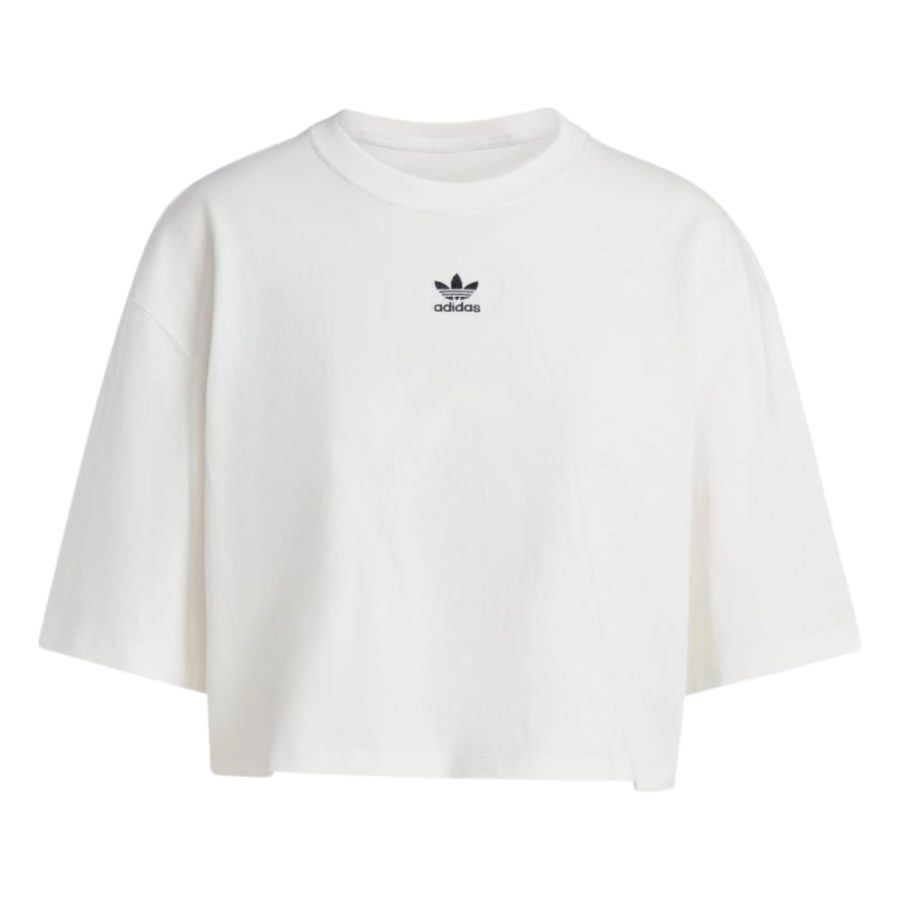 áo adidas essentials crop tee - cloud white iy7331