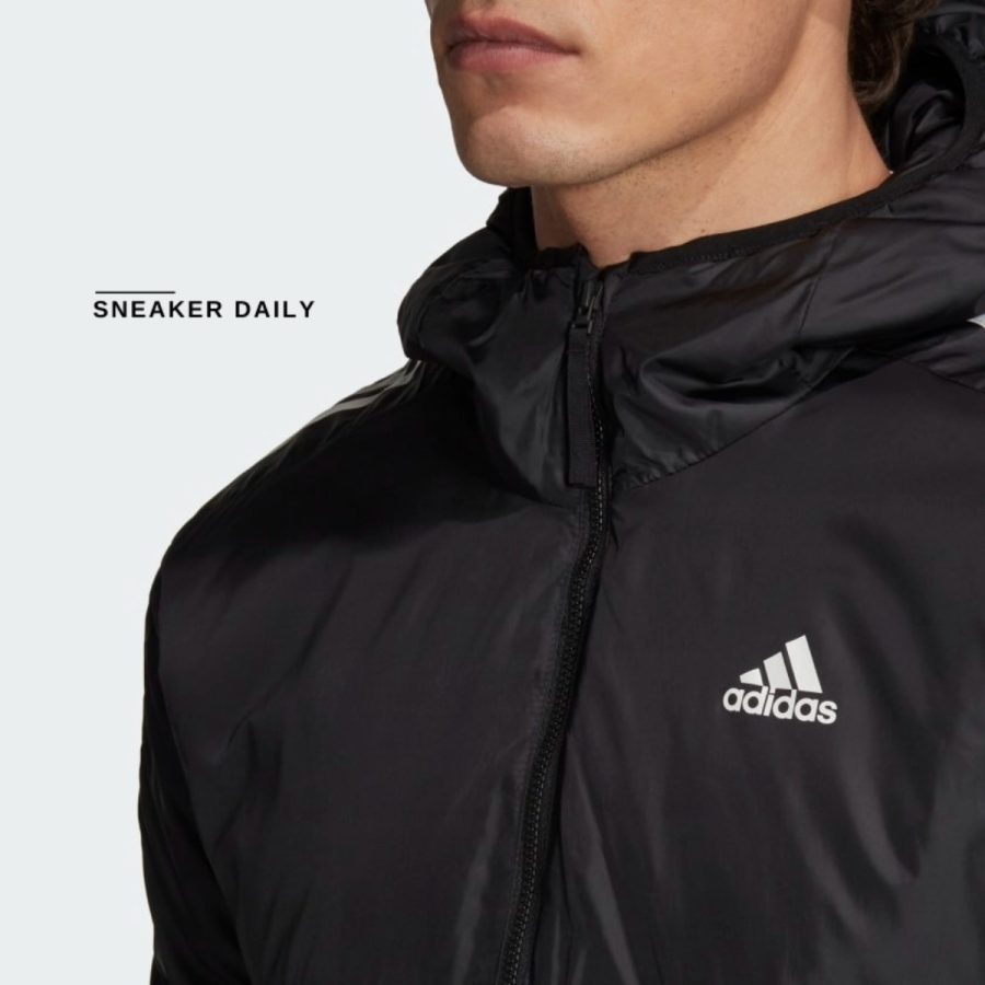 áo adidas essentials insulated hooded jacket - black gh4601