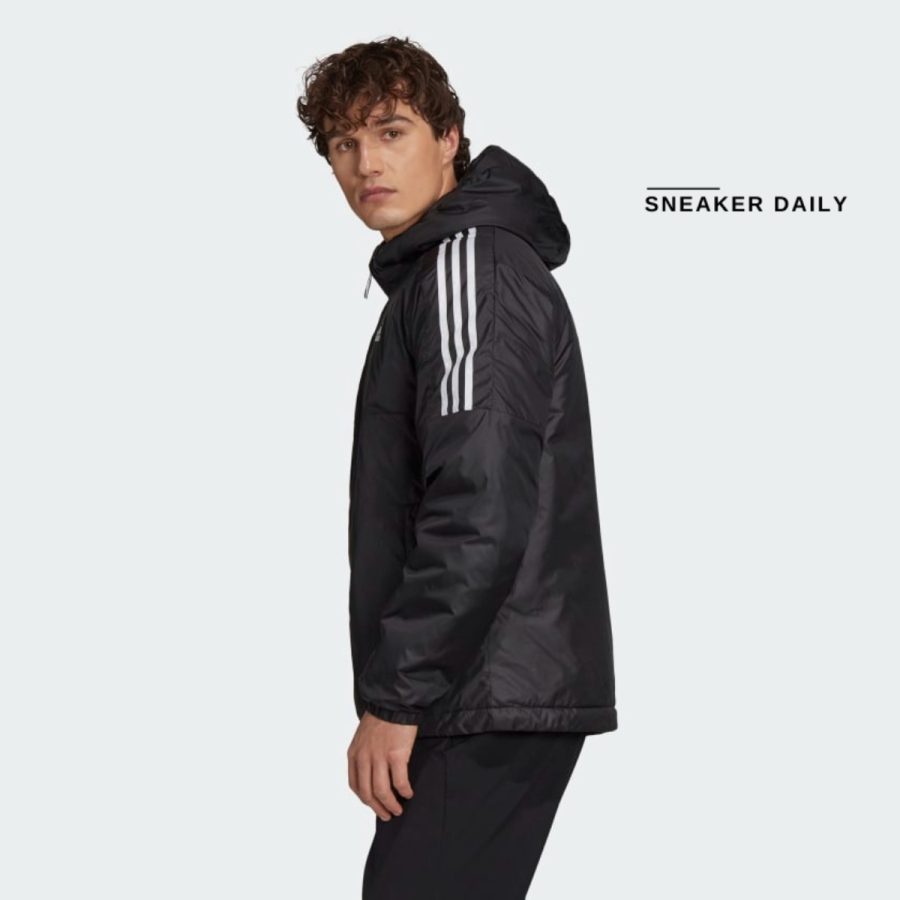 áo adidas essentials insulated hooded jacket - black gh4601