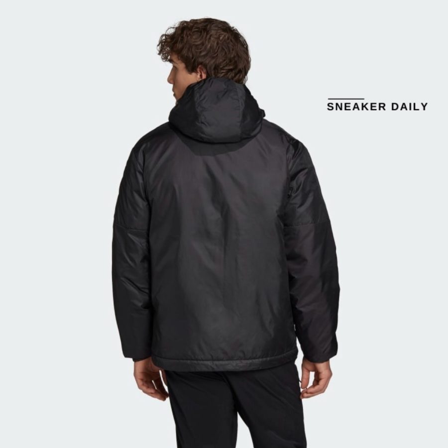 áo adidas essentials insulated hooded jacket - black gh4601