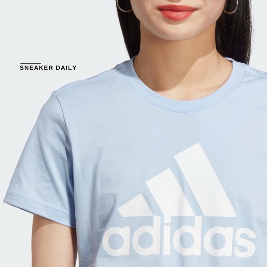 áo adidas essentials logo tee - blue dawn ic0637