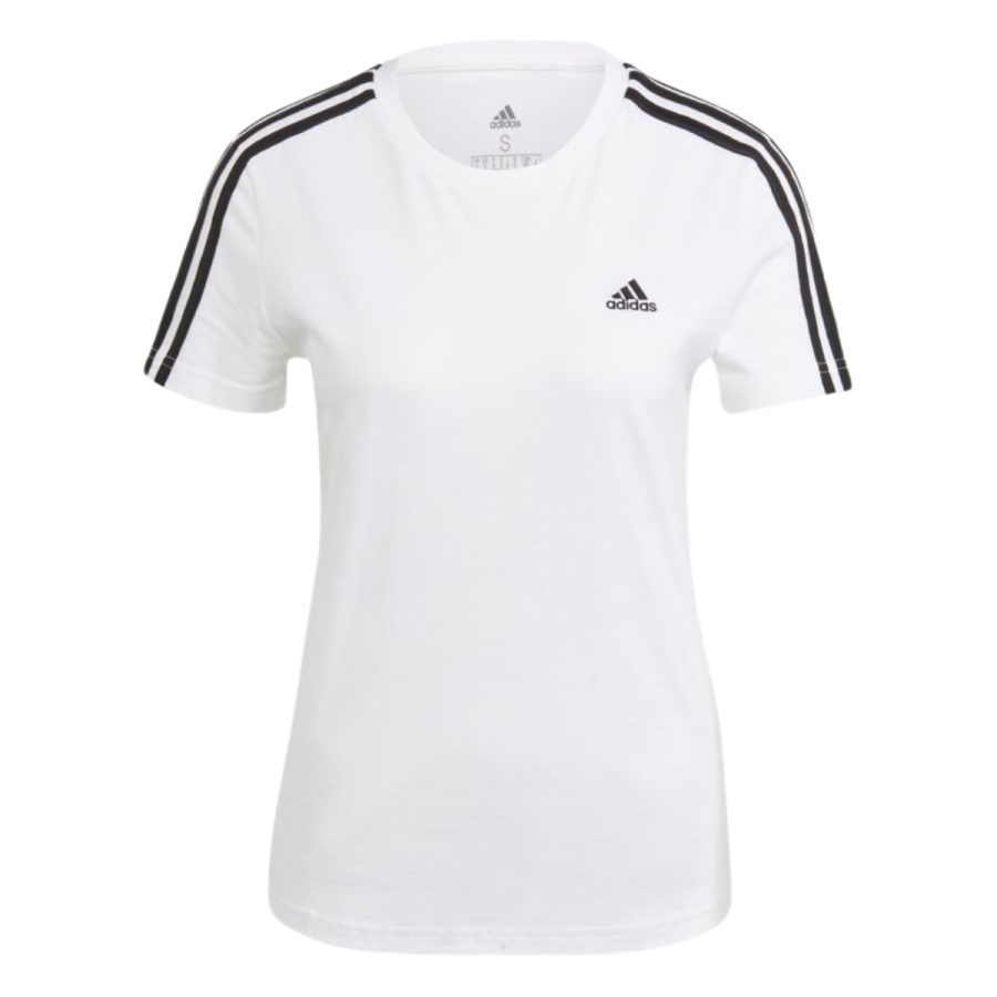 áo adidas essentials slim 3-stripes tee - white gl0783