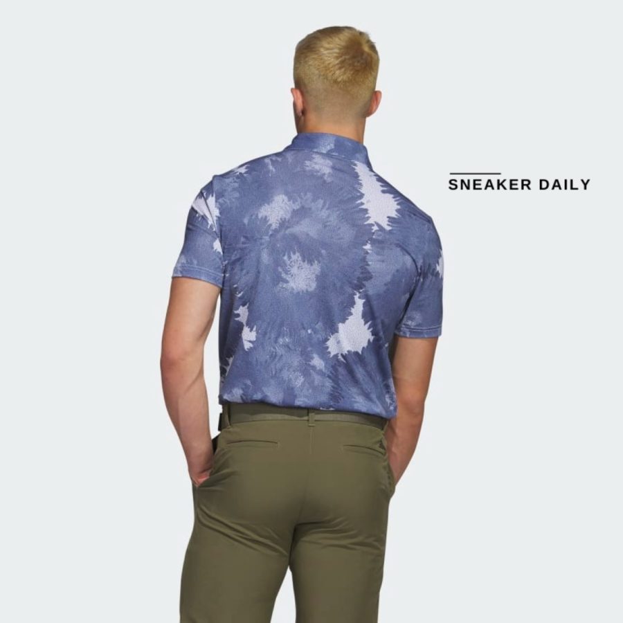 áo adidas flower mesh golf polo shirt - collegiate navy hs1131