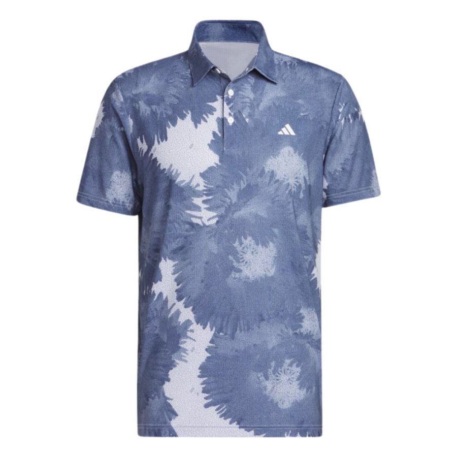 áo adidas flower mesh golf polo shirt - collegiate navy hs1131