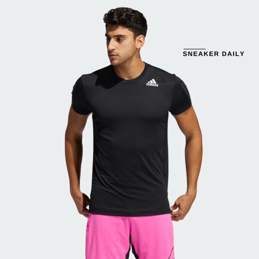 áo adidas heat.rdy 3-stripes tee - black gp7653