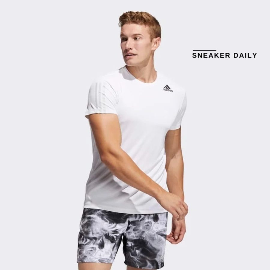 áo adidas heat.rdy 3-stripes tee - white gp7656