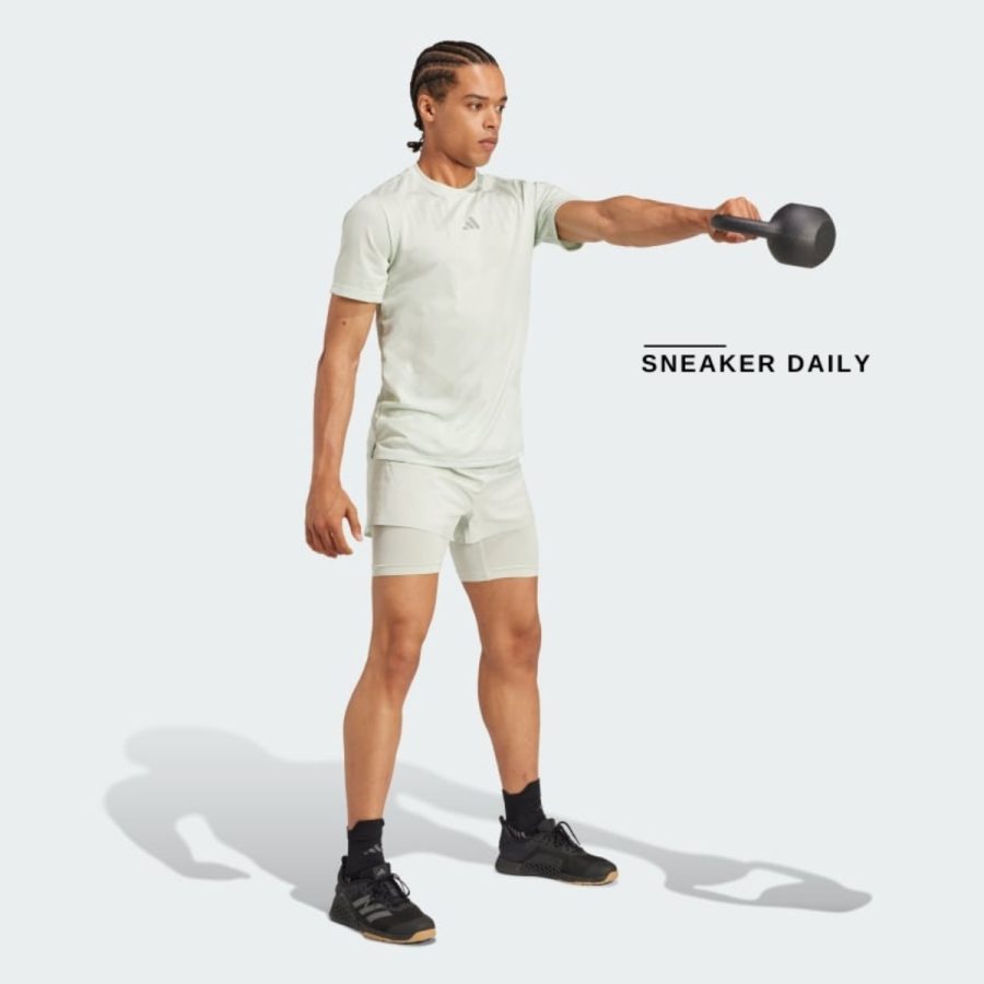 áo adidas hiit airchill workout tee - linen green ix9105