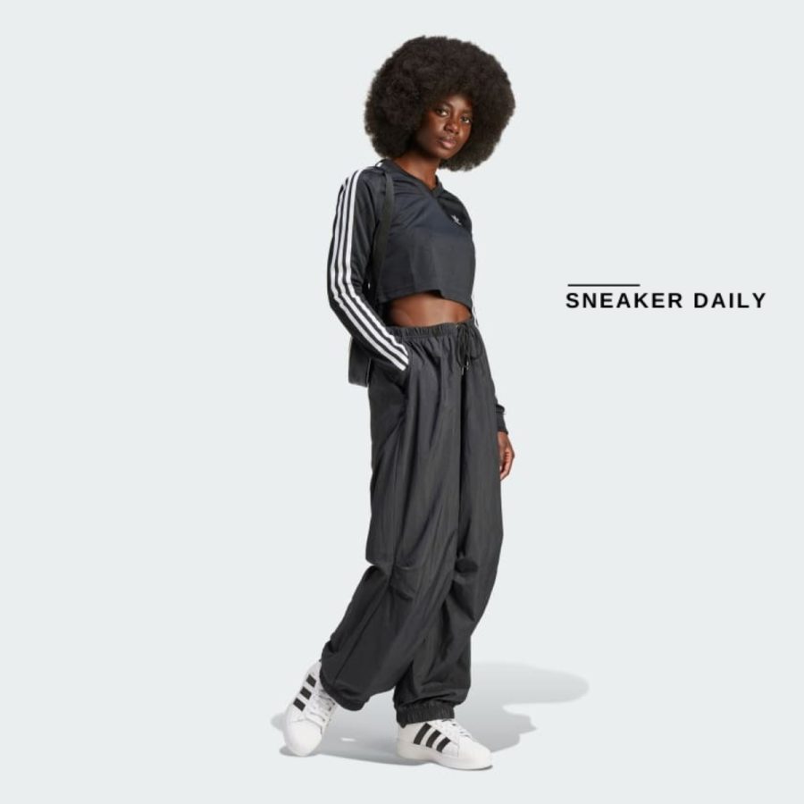 áo adidas long sleeve cropped jersey - black it9707