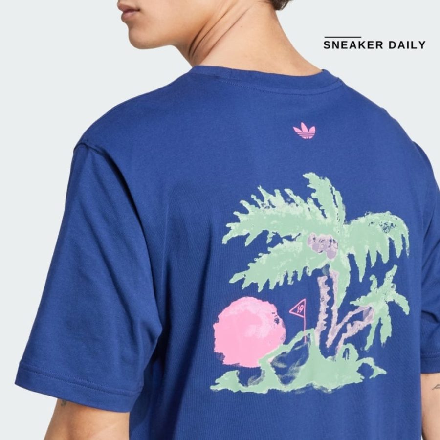 áo adidas originals leisure league badge tee - dark blue jd6347
