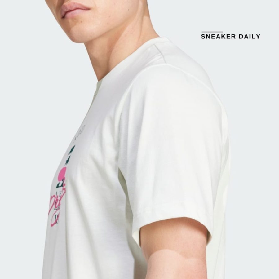 áo adidas originals leisure league logo tee - white jd6342