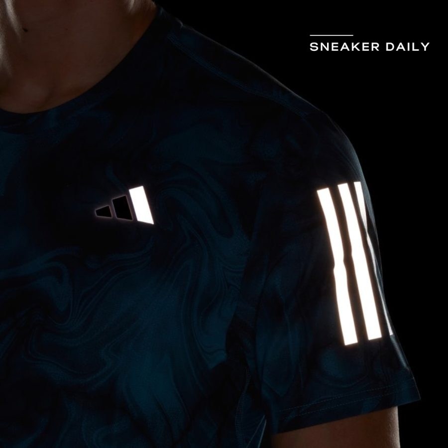 áo adidas own the run allover print tee - arctic fusion il4800