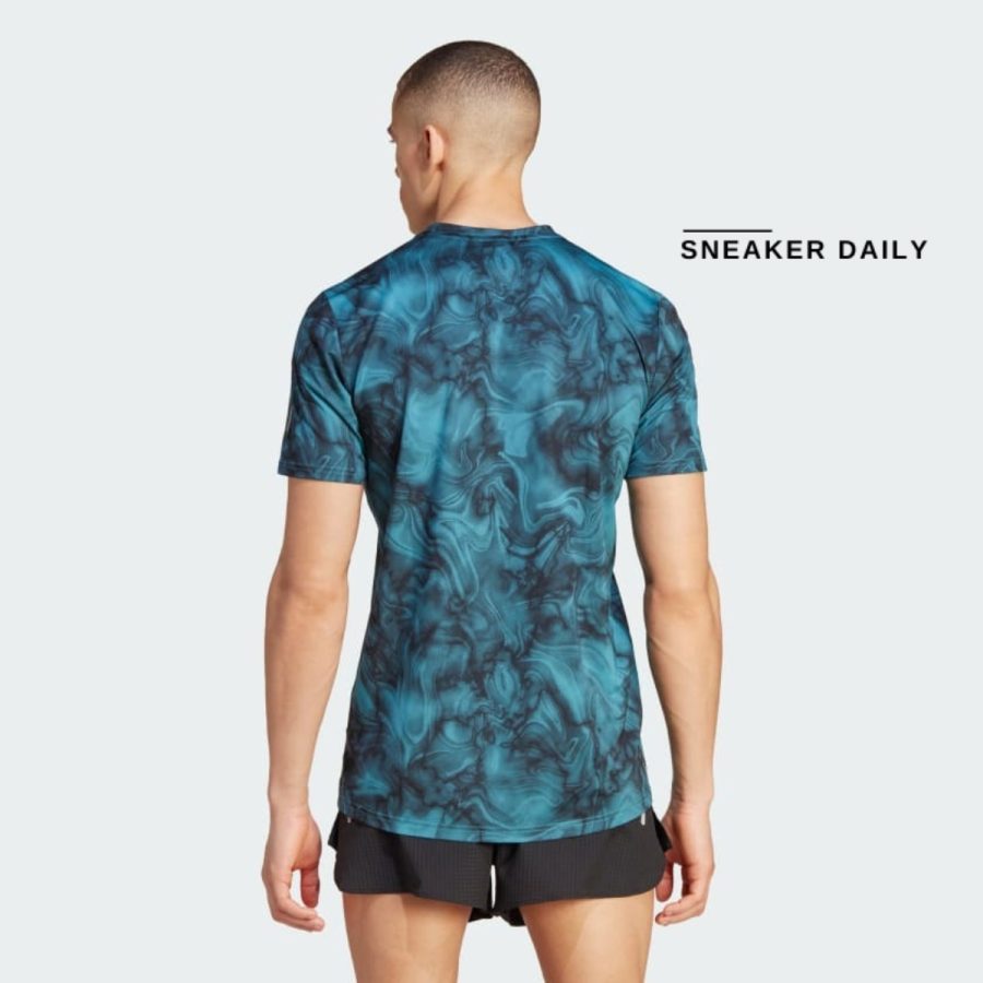 áo adidas own the run allover print tee - arctic fusion il4800