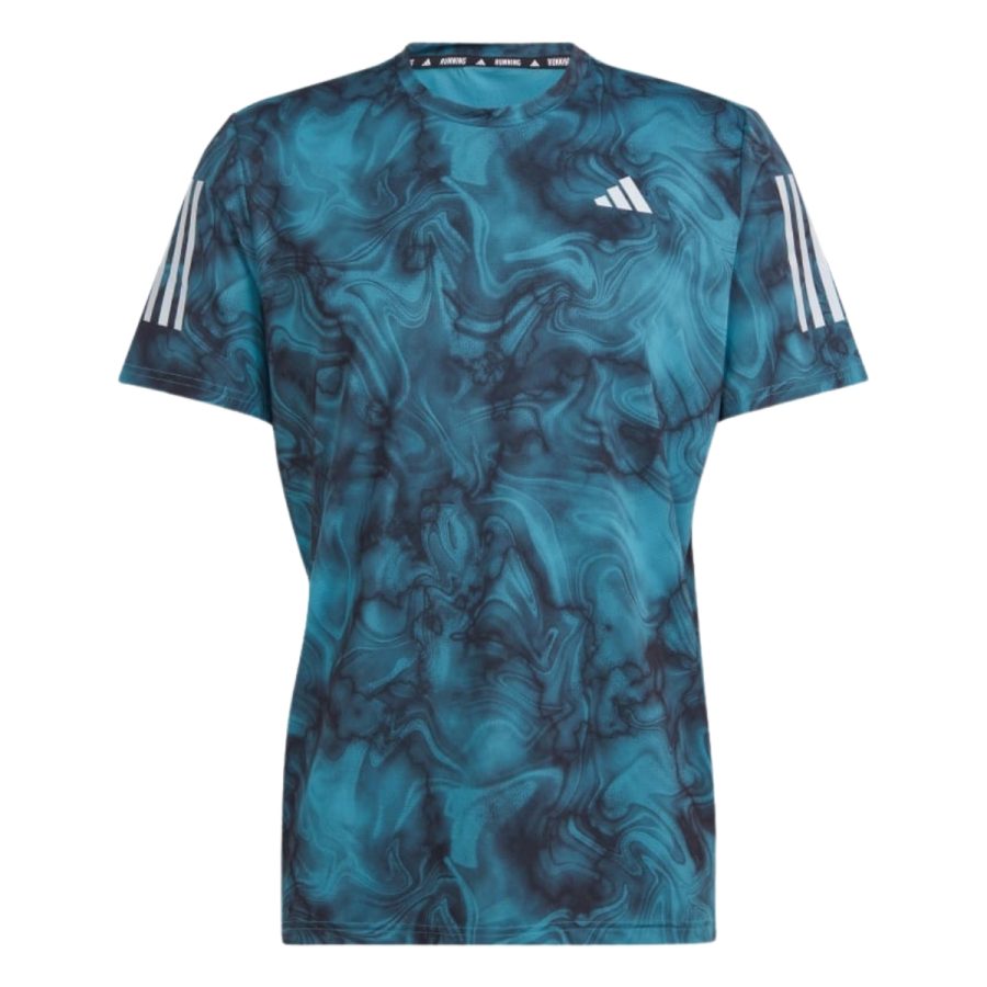 áo adidas own the run allover print tee - arctic fusion il4800