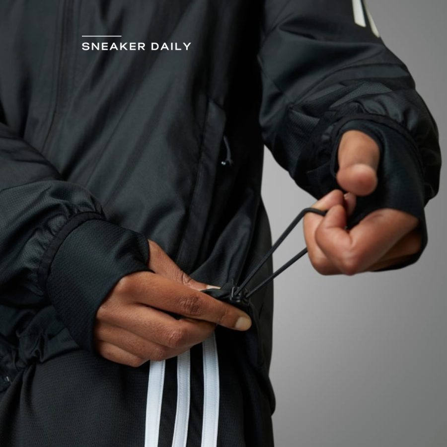 áo adidas own the run hooded running windbreaker - black h59271