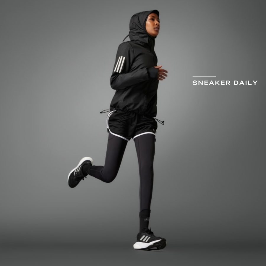 áo adidas own the run hooded running windbreaker - black h59271