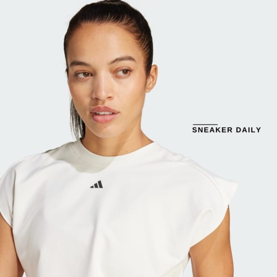 áo adidas power boxy french terry 3-stripes tank top - chalk white iw3188