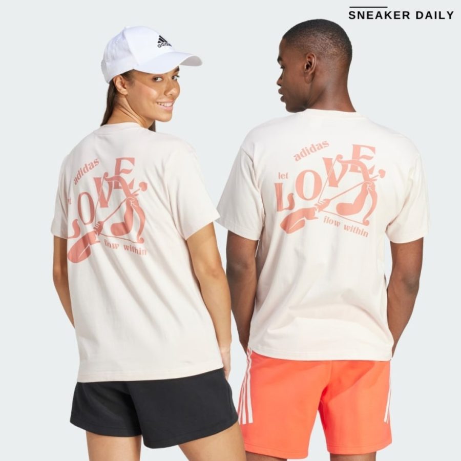 áo adidas self love graphic tee - wonder quartz is1224