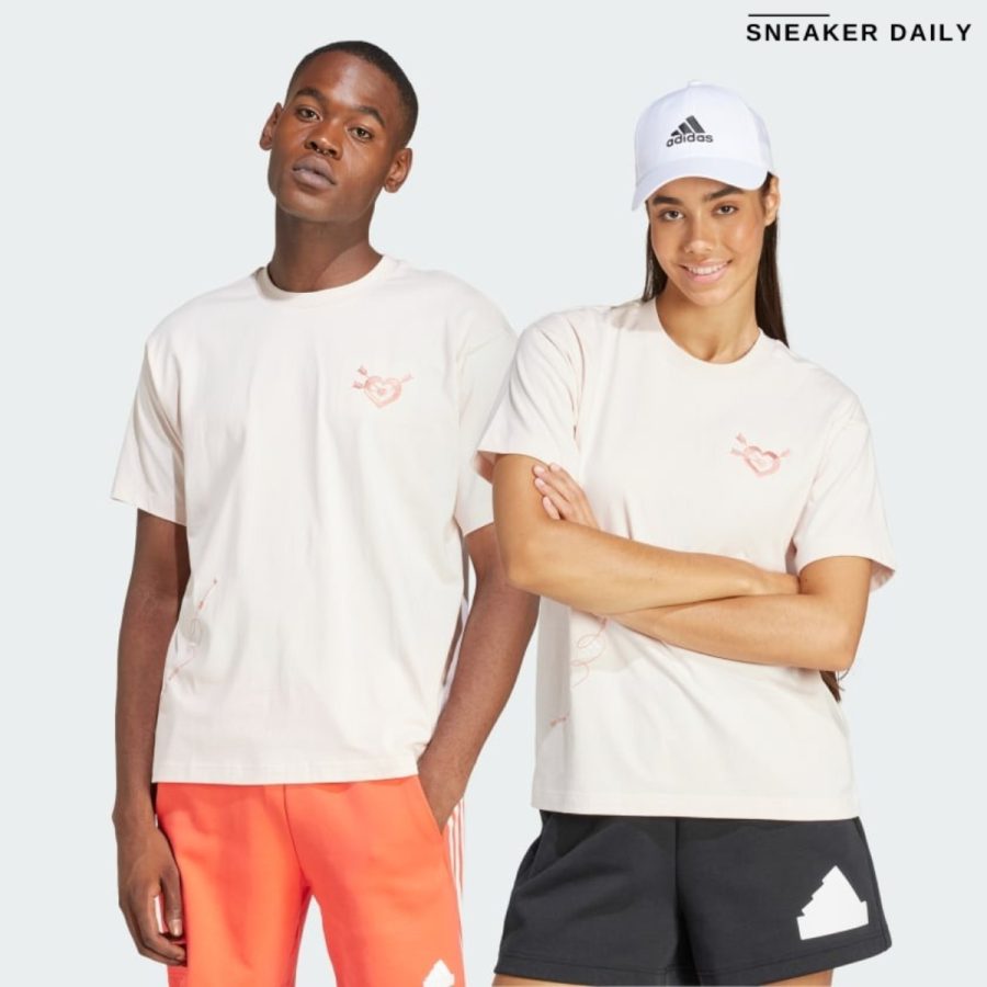 áo adidas self love graphic tee - wonder quartz is1224