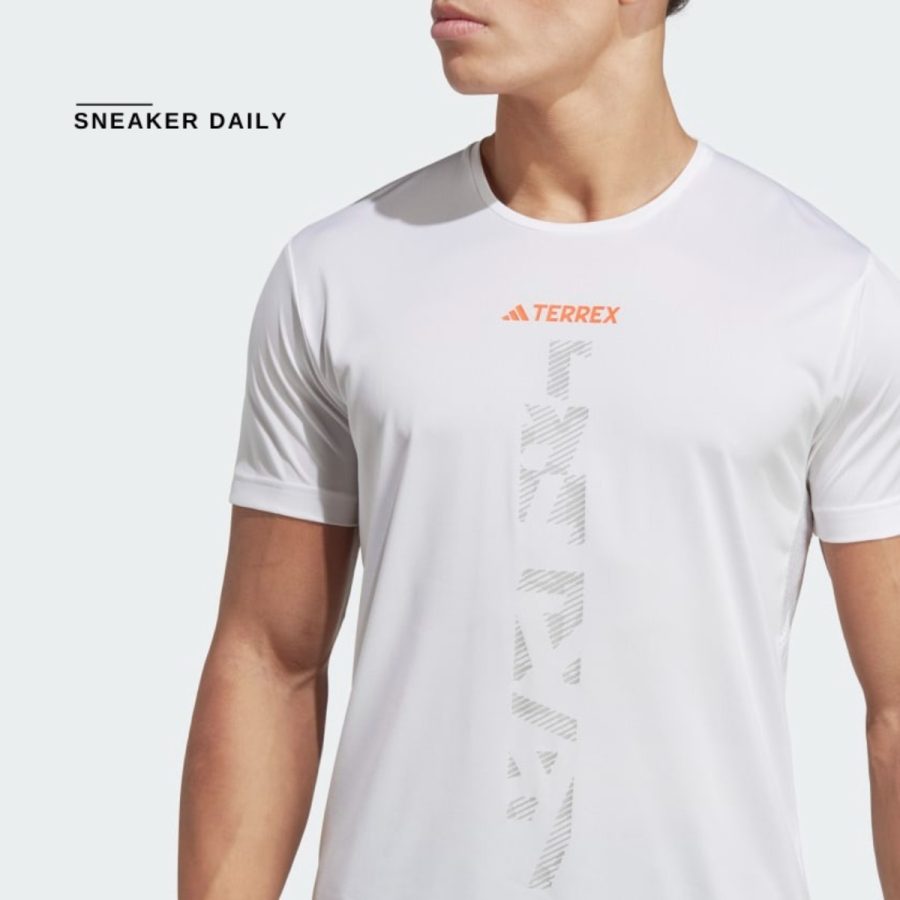 áo adidas terrex agravic trail running tee - white ht9442