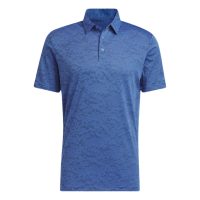 áo adidas textured jacquard golf polo shirt - blue fusion hs7609