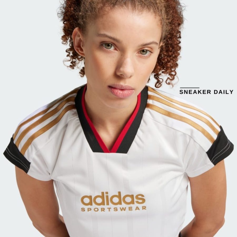 áo adidas tiro cut 3-stripes crop jersey - white iw6800