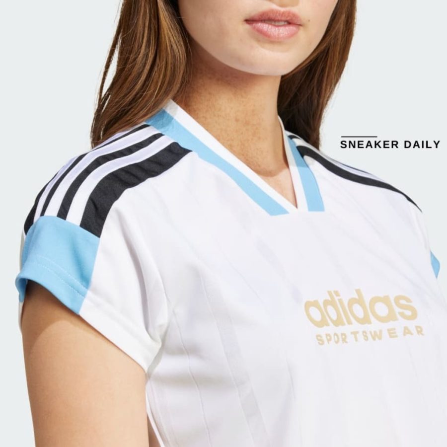 áo adidas tiro cut 3-stripes crop jersey - white iz2083