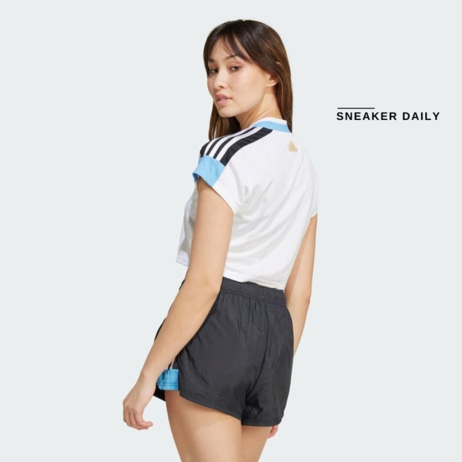 áo adidas tiro cut 3-stripes crop jersey - white iz2083
