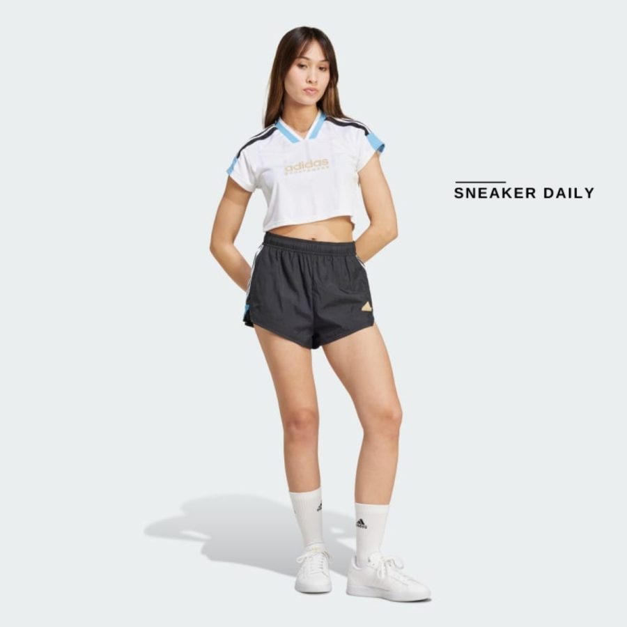 áo adidas tiro cut 3-stripes crop jersey - white iz2083