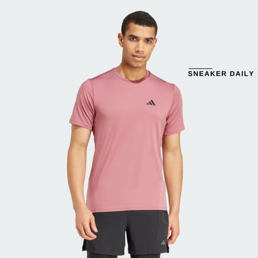 áo adidas train essentials stretch training tee - preloved crimson iw3364