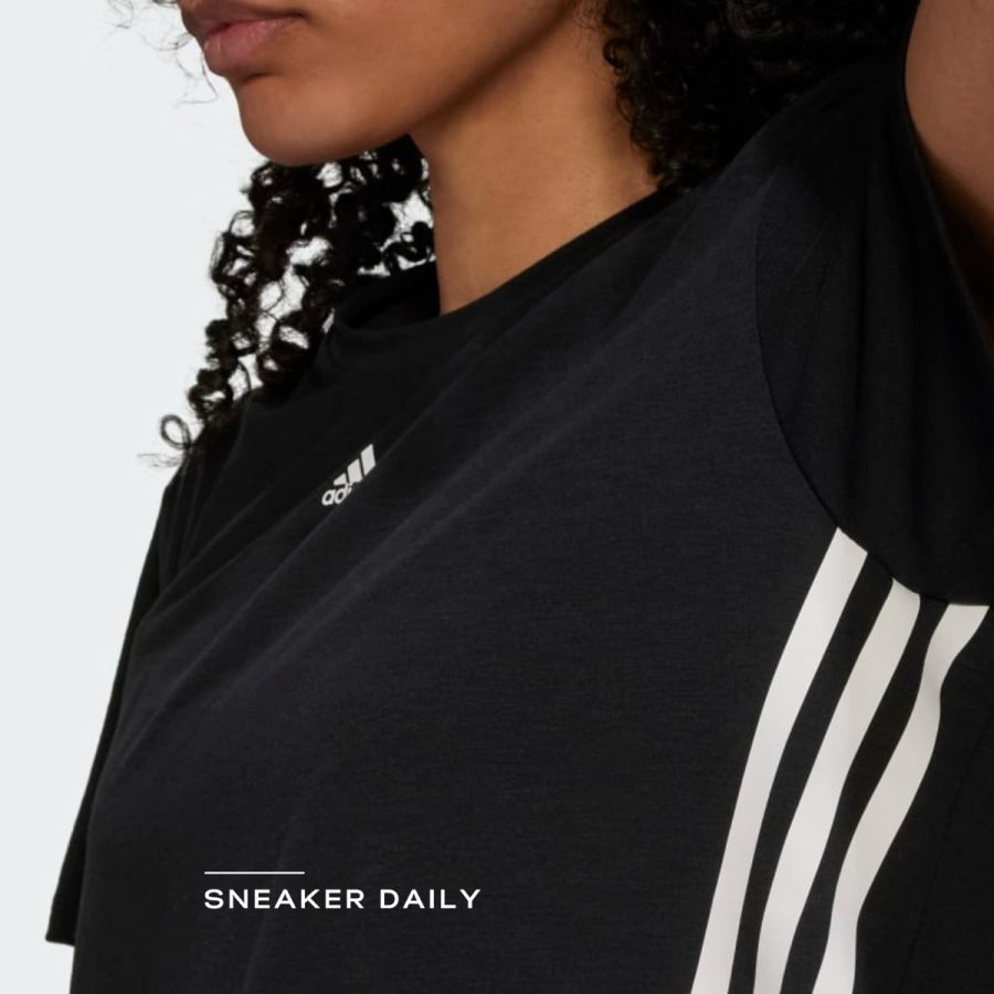 áo adidas trainicons 3-stripes tee - black hk6975