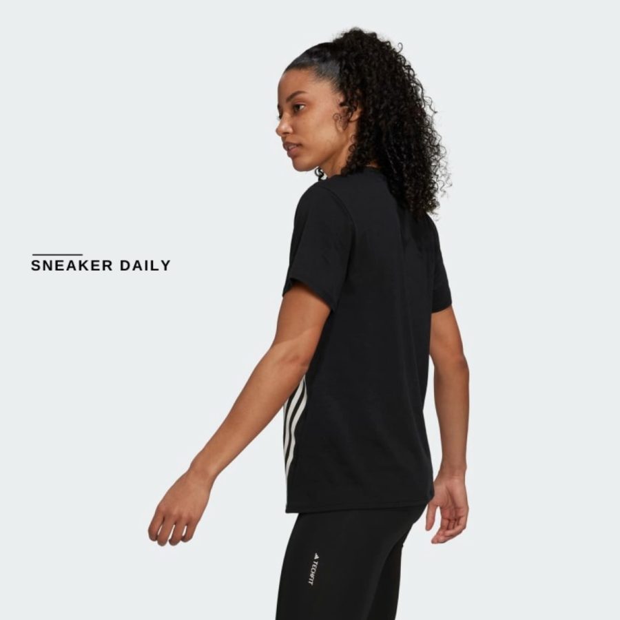 áo adidas trainicons 3-stripes tee - black hk6975