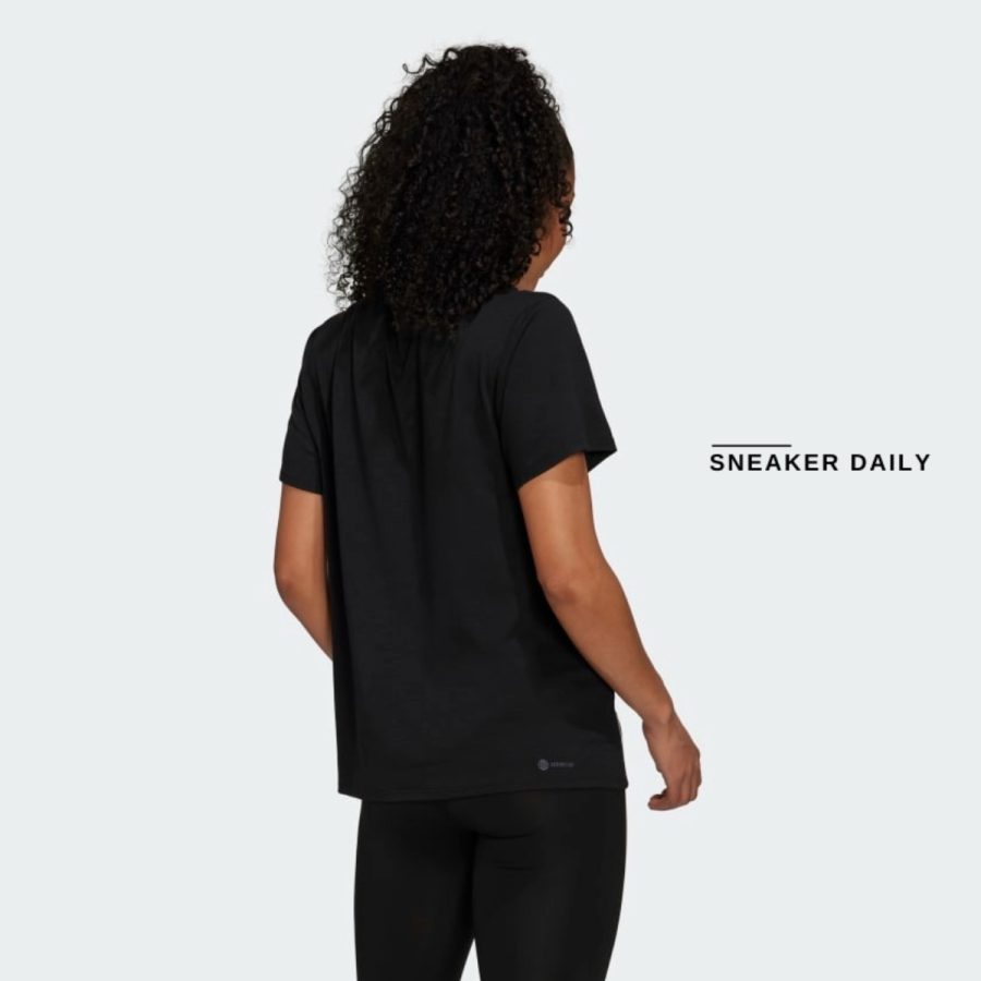 áo adidas trainicons 3-stripes tee - black hk6975