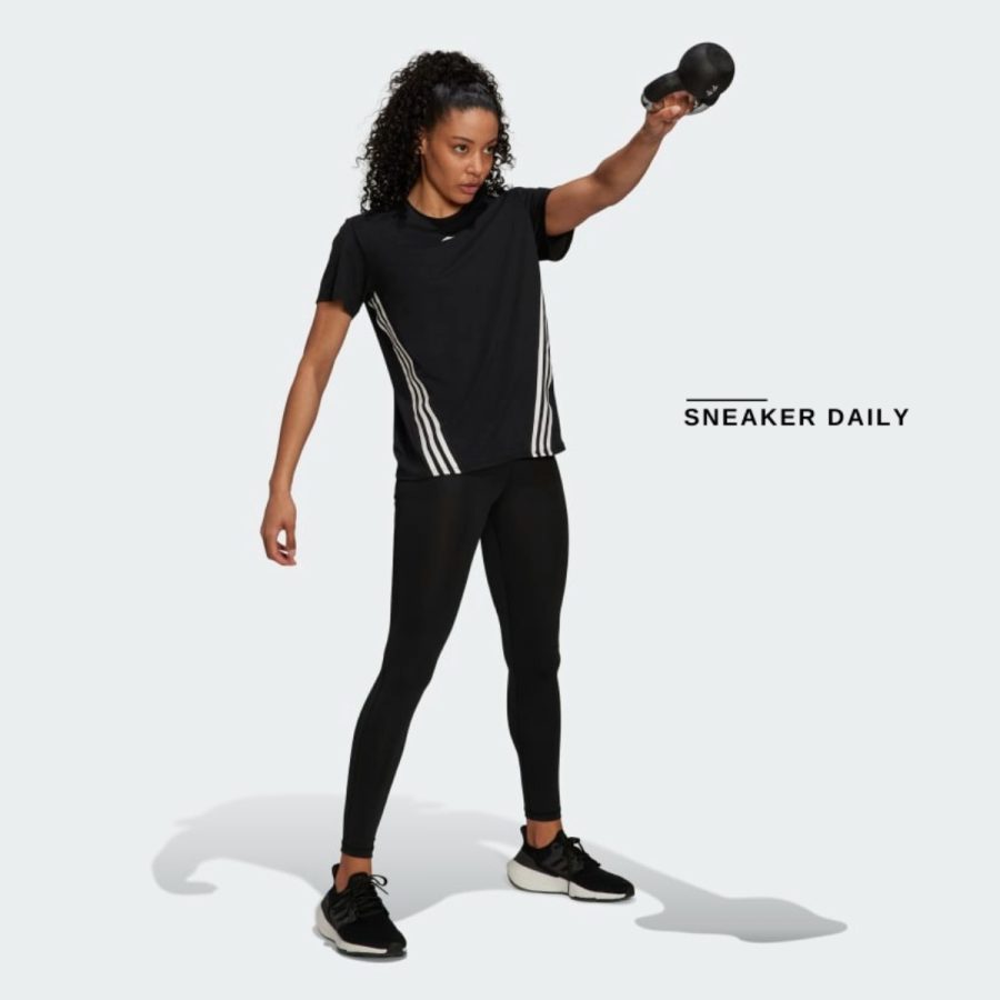 áo adidas trainicons 3-stripes tee - black hk6975