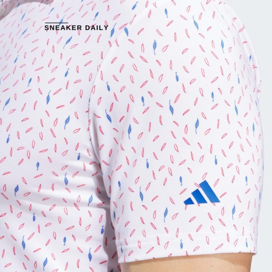 áo adidas ultimate365 allover print polo shirt - white il0553