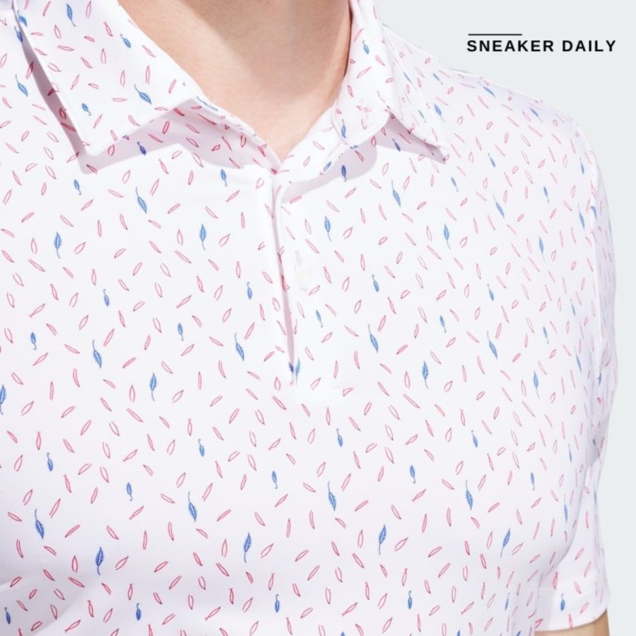 áo adidas ultimate365 allover print polo shirt - white il0553