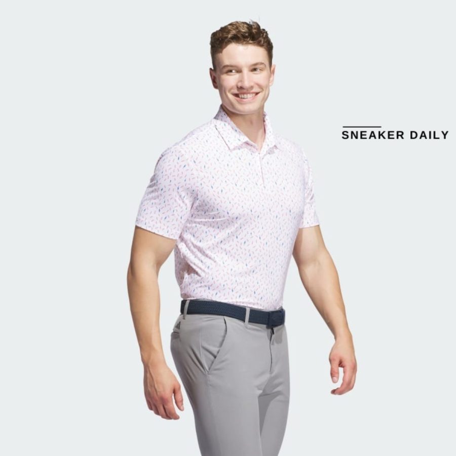 áo adidas ultimate365 allover print polo shirt - white il0553