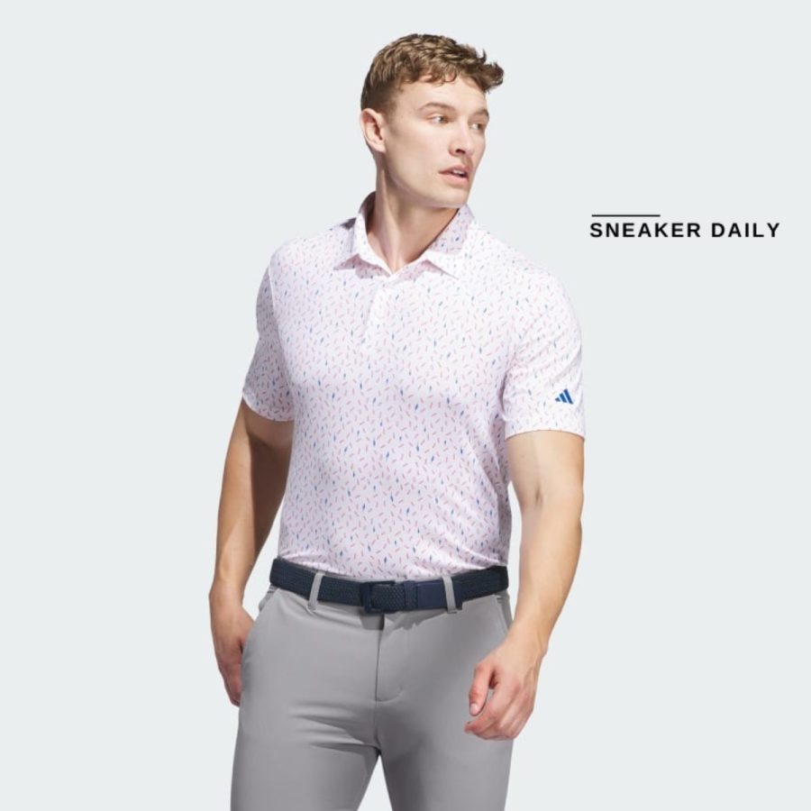 áo adidas ultimate365 allover print polo shirt - white il0553