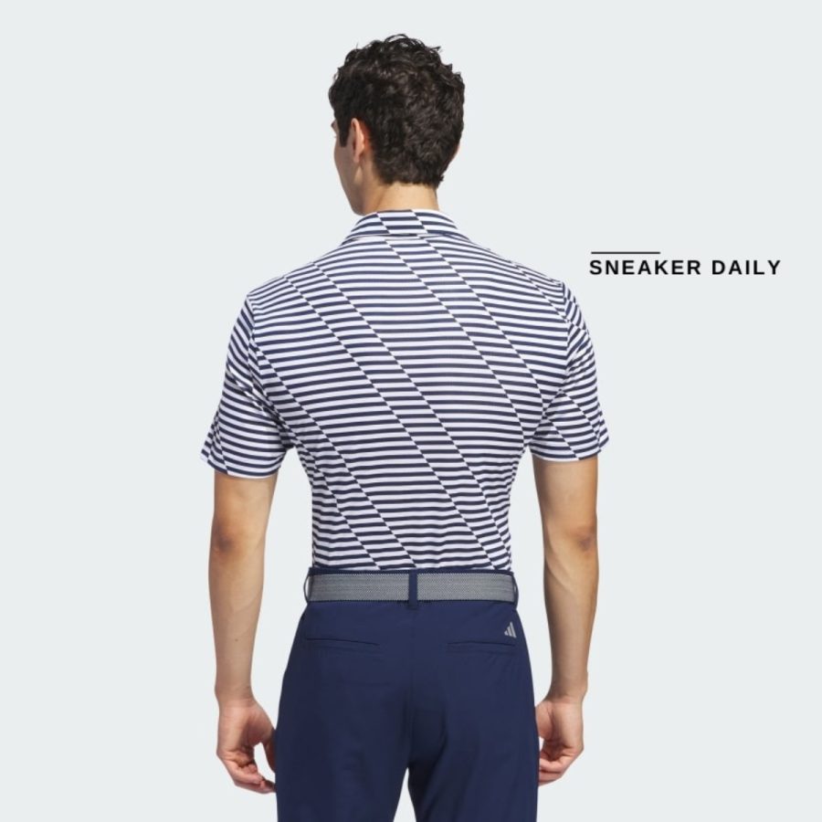 áo adidas ultimate365 mesh print polo - collegiate navy iu4393