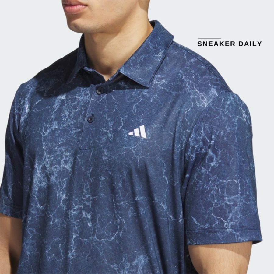 áo adidas ultimate365 print polo shirt - collegiate navy ip2445